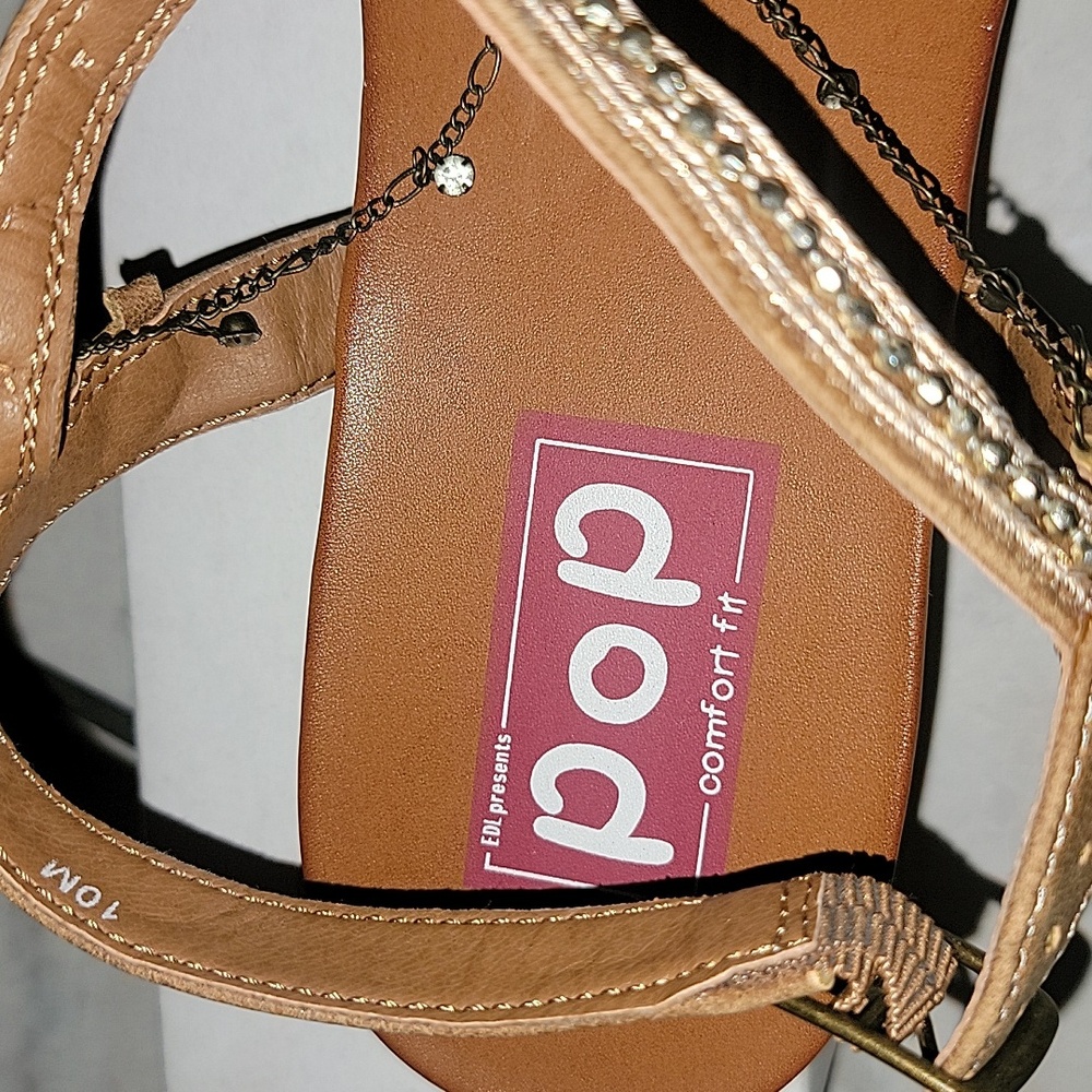 DECORATED T-STRAP SANDALS - Picture 4 of 4